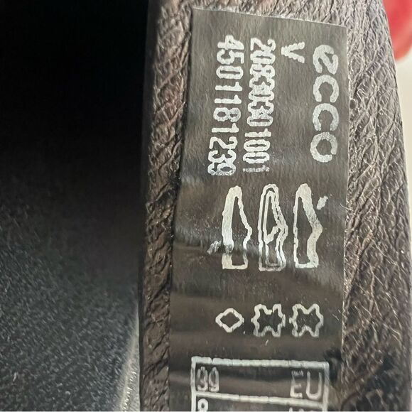 ECCO Designer Slide ii Supple Leather Black Crisscross Slide Sandals SZ 8 - Picture 10 of 15